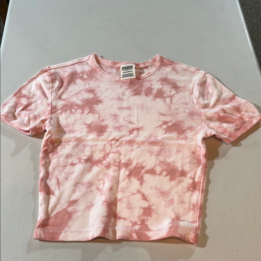 Pink Tie-Dye Crop Top